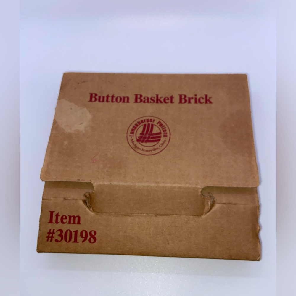 LONGABERGER Basket Brick Button basket POTTERY - Picture 3 of 6
